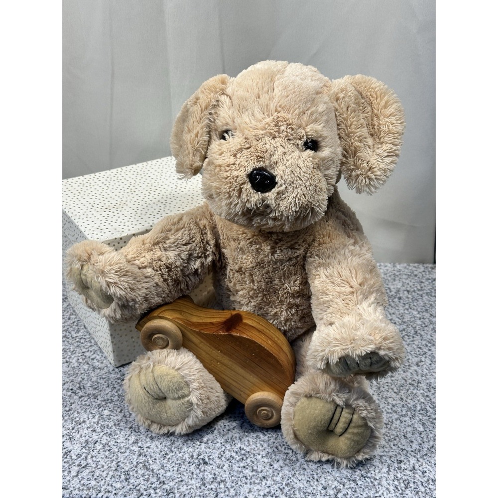 The Bear Factory 2001 Plush With Vintage Wooden Car Holiday‎ Gifts